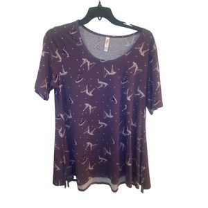 Lularoe Perfect T *Unicorn* Baseball batter Blue Gray XL